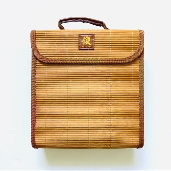 Bamboo Slat Hobo Boho Handbag Purse - Picture 1 of 11